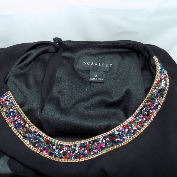 Scarlett Layered Embellished Neck Dress Sz 12 NWT - Picture 12 of 13